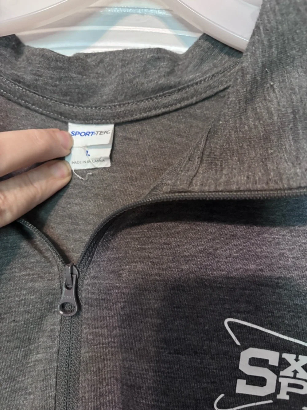 Sonic Drive In Sport-Tek Men's Dark Gray Half-Zip Pullover with White Logo - Picture 4 of 6